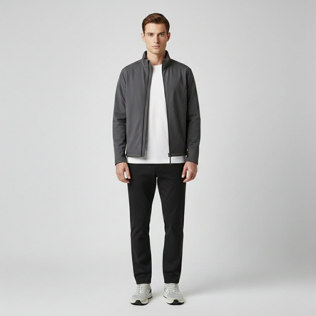 Men's Lightweight Stand-Collar Zip Jacket