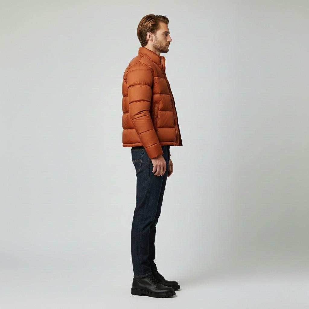 Men's Snap-Front Puffer Jacket