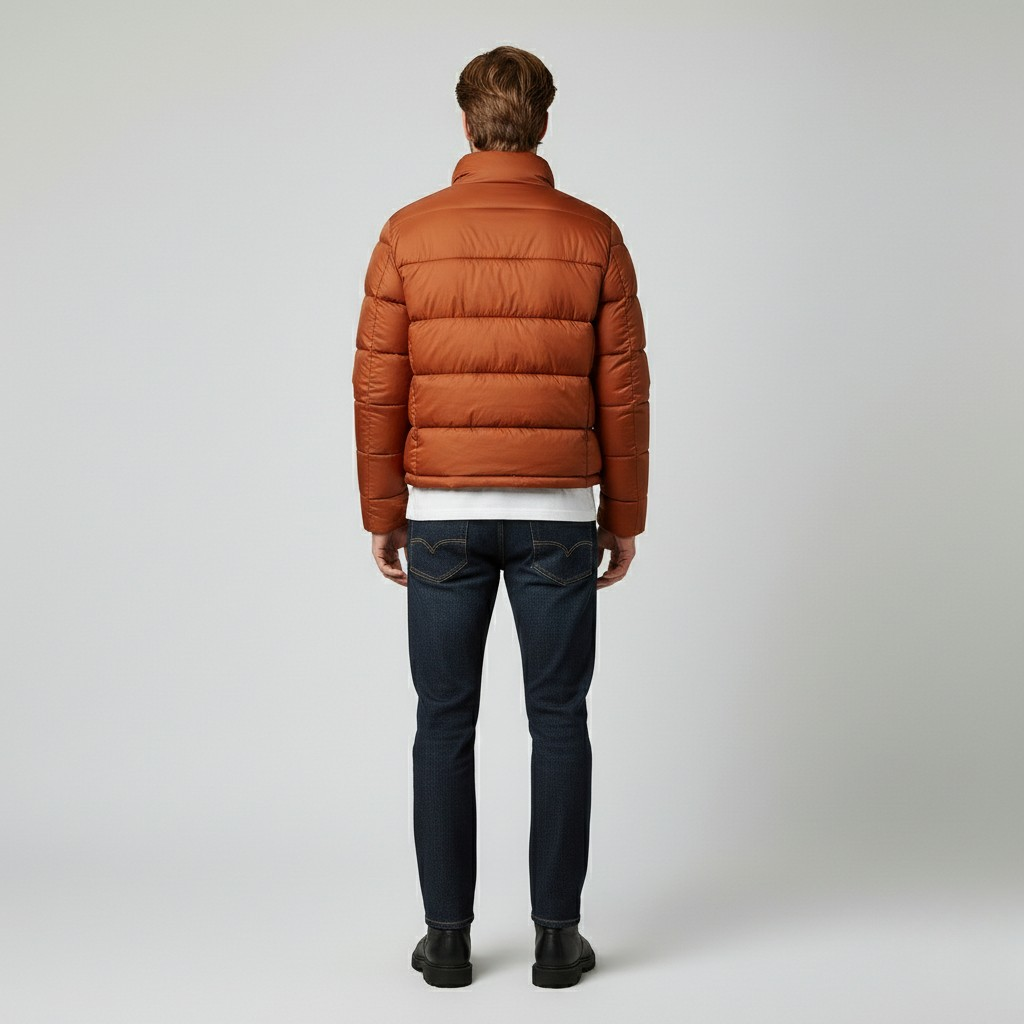 Men's Snap-Front Puffer Jacket