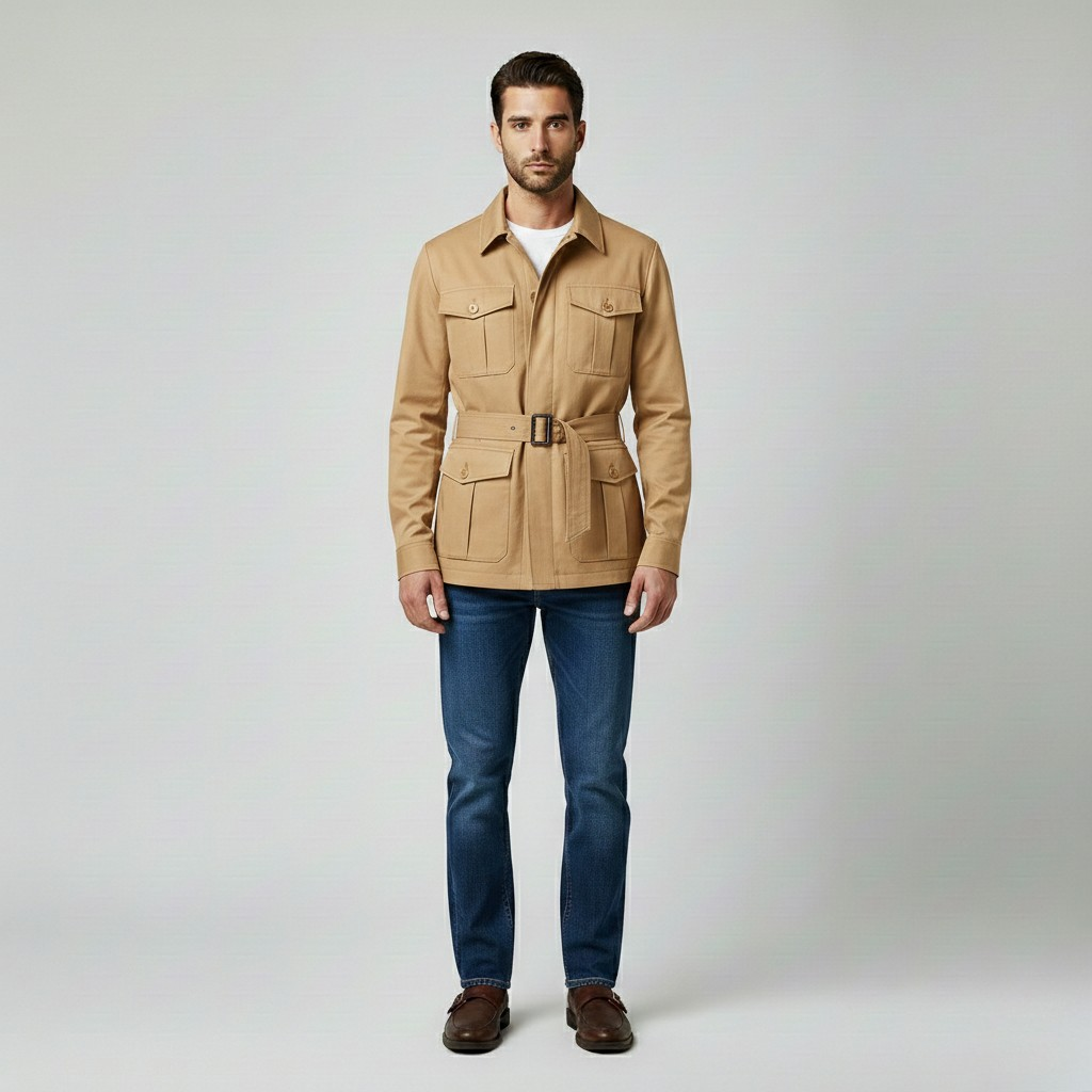 Men's Belted Safari Jacket
