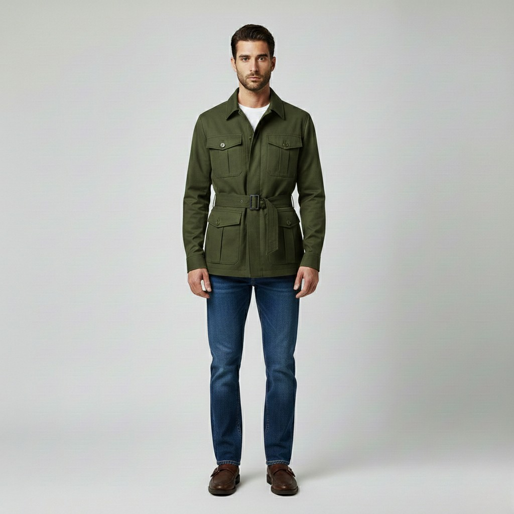 Men's Belted Safari Jacket