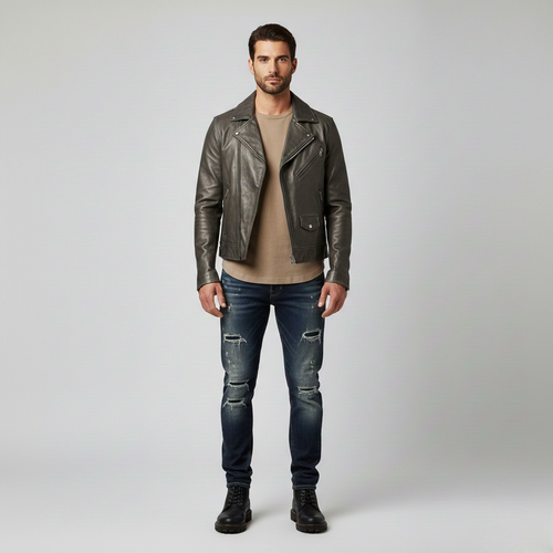 Men's Asymmetric Moto Jacket