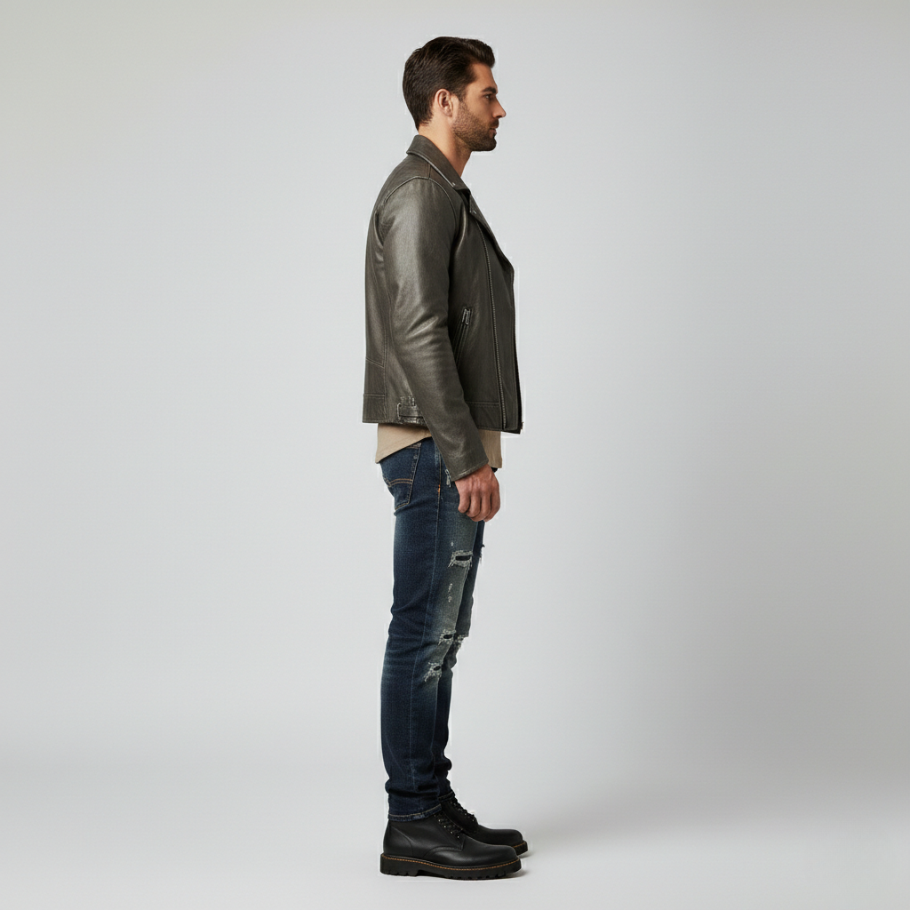 Men's Asymmetric Moto Jacket