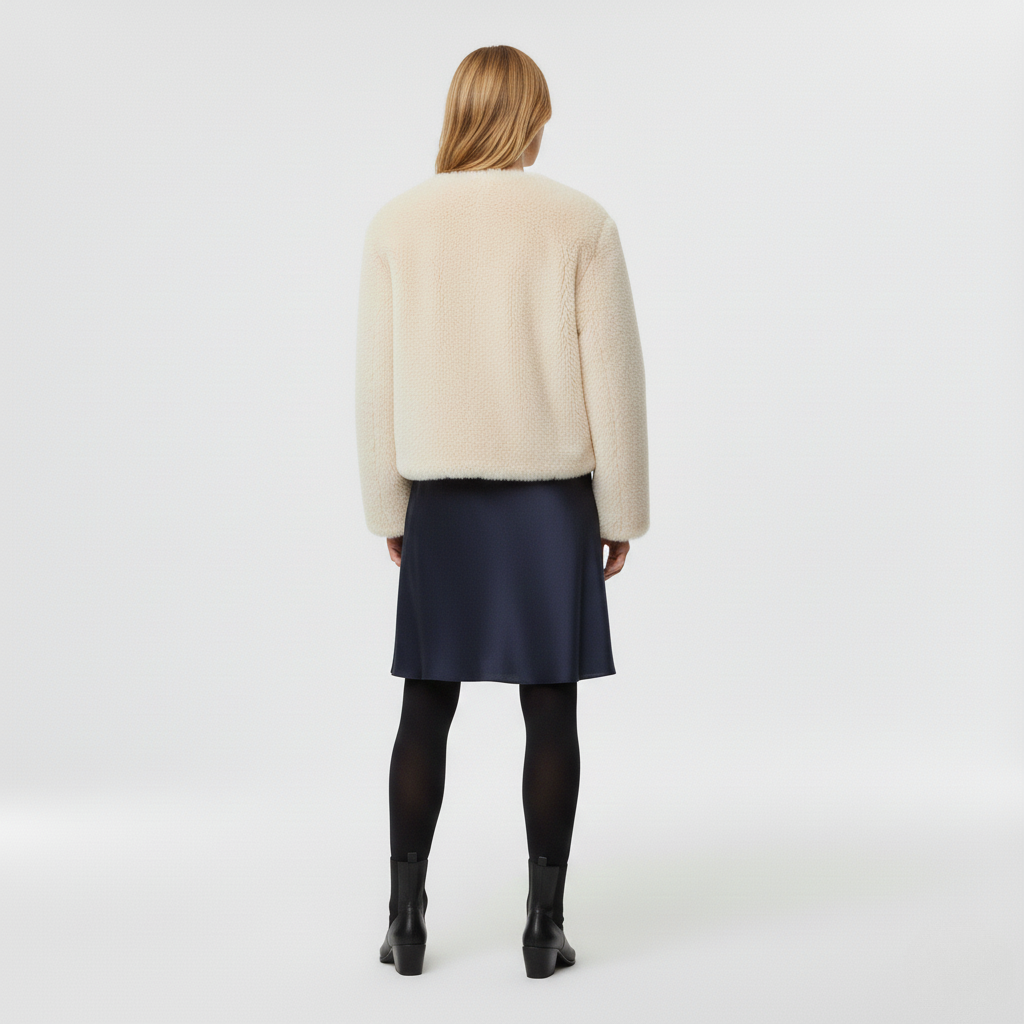 Women's Cropped Faux Fur Jacket