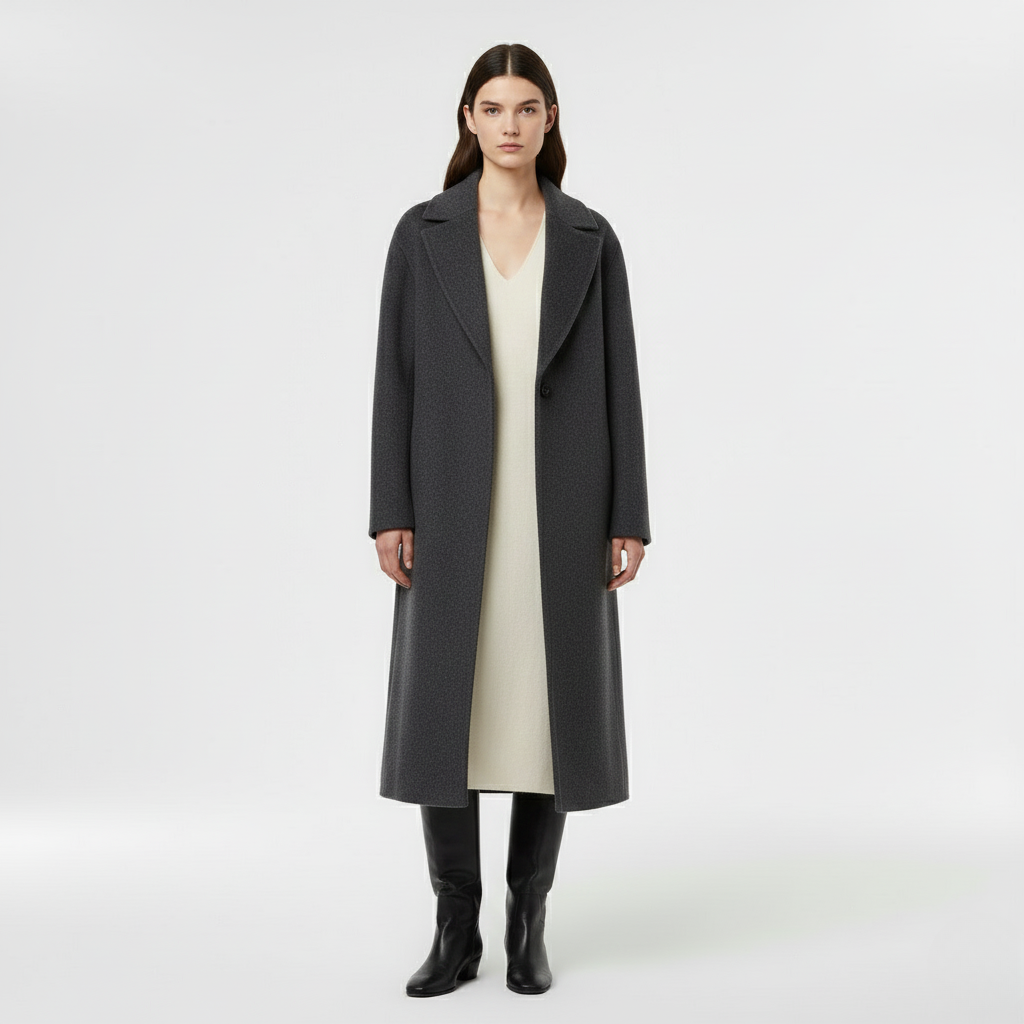 Women's Minimal Tailored Long Coat
