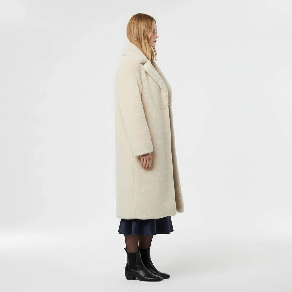 Women's Long Teddy Coat