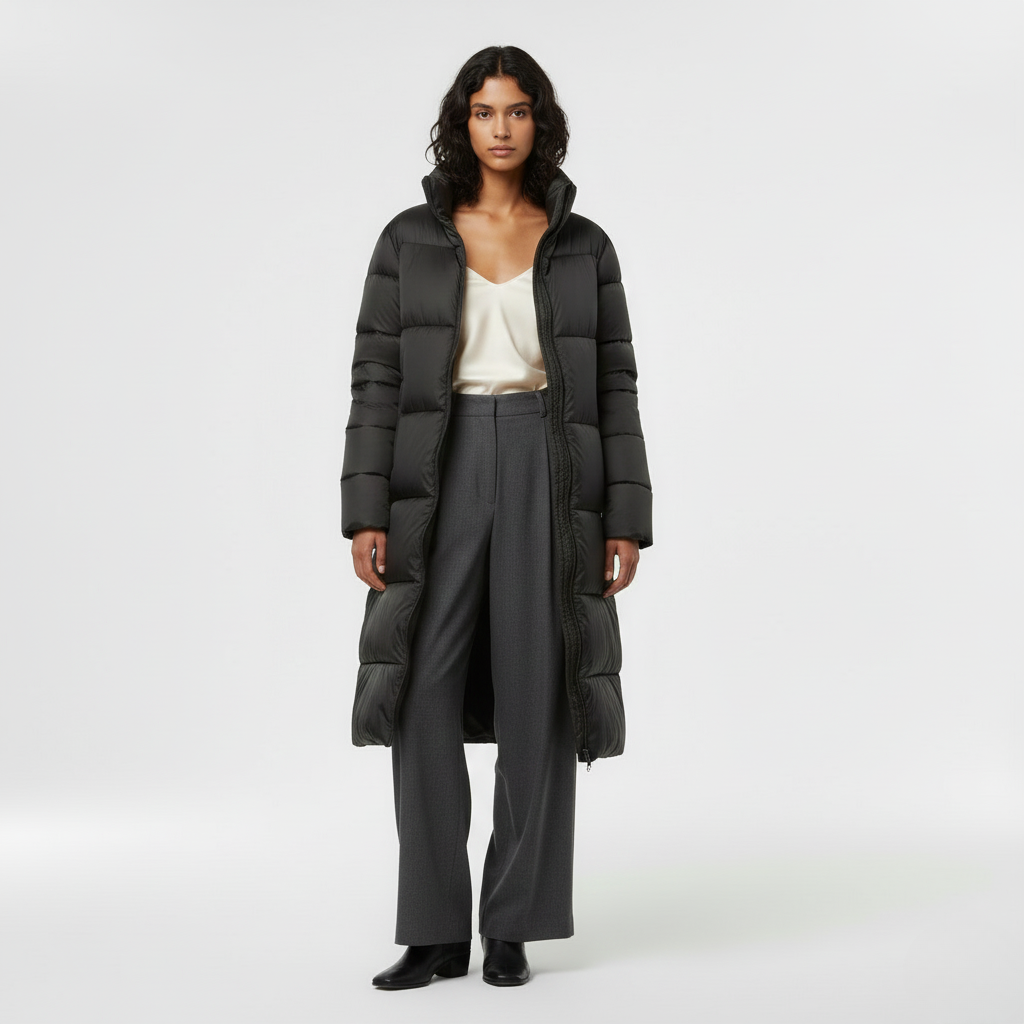Women's Streamlined Long Puffer Coat